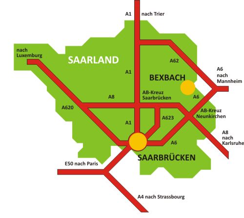 Lagerverkauf in Bexbach, Laden in Saarbrücken